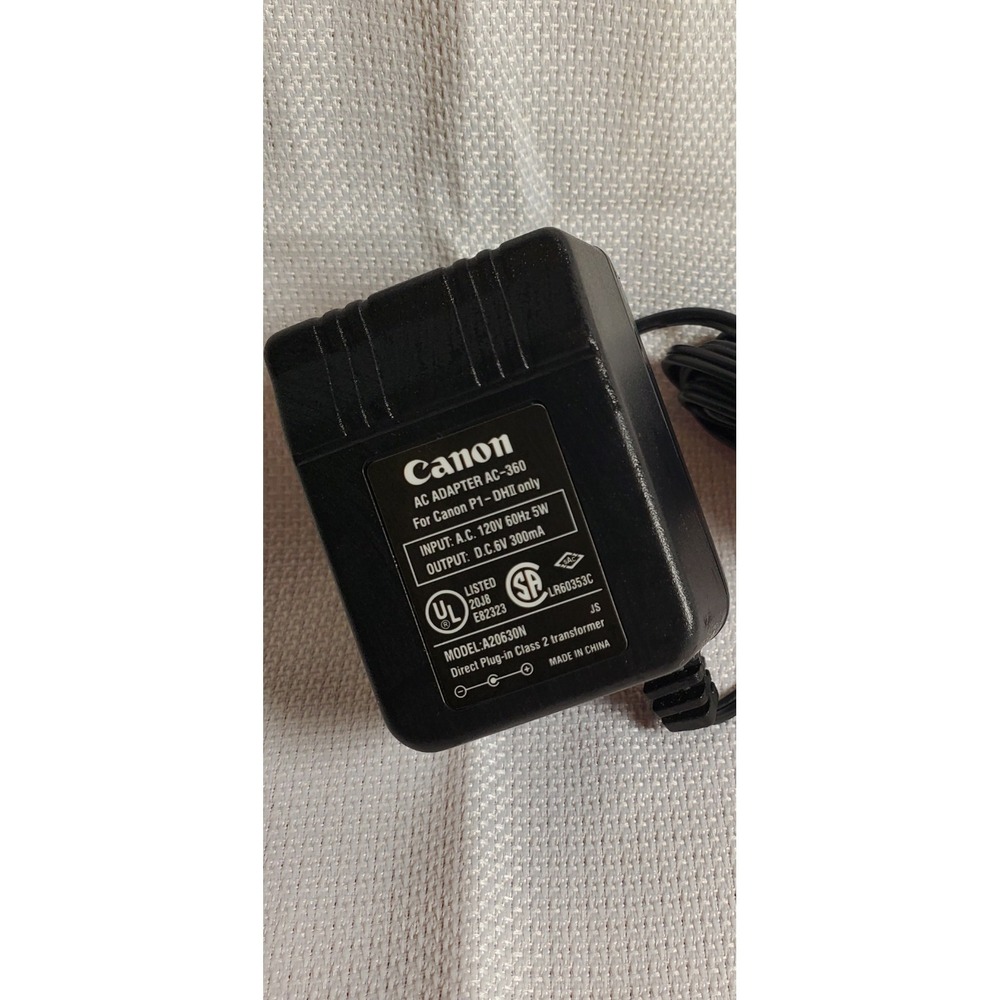 Genuine Canon AC Adapter AC-360 Power Cord for P1-DH II Calculator‎ OEM 6V 300mA